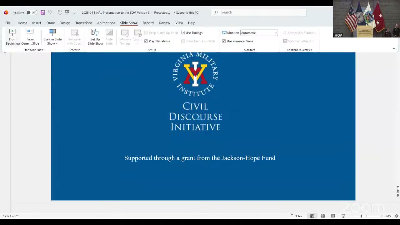 Virginia Military Institute outlines civil discourse program, schedules Sept. 21 workshop