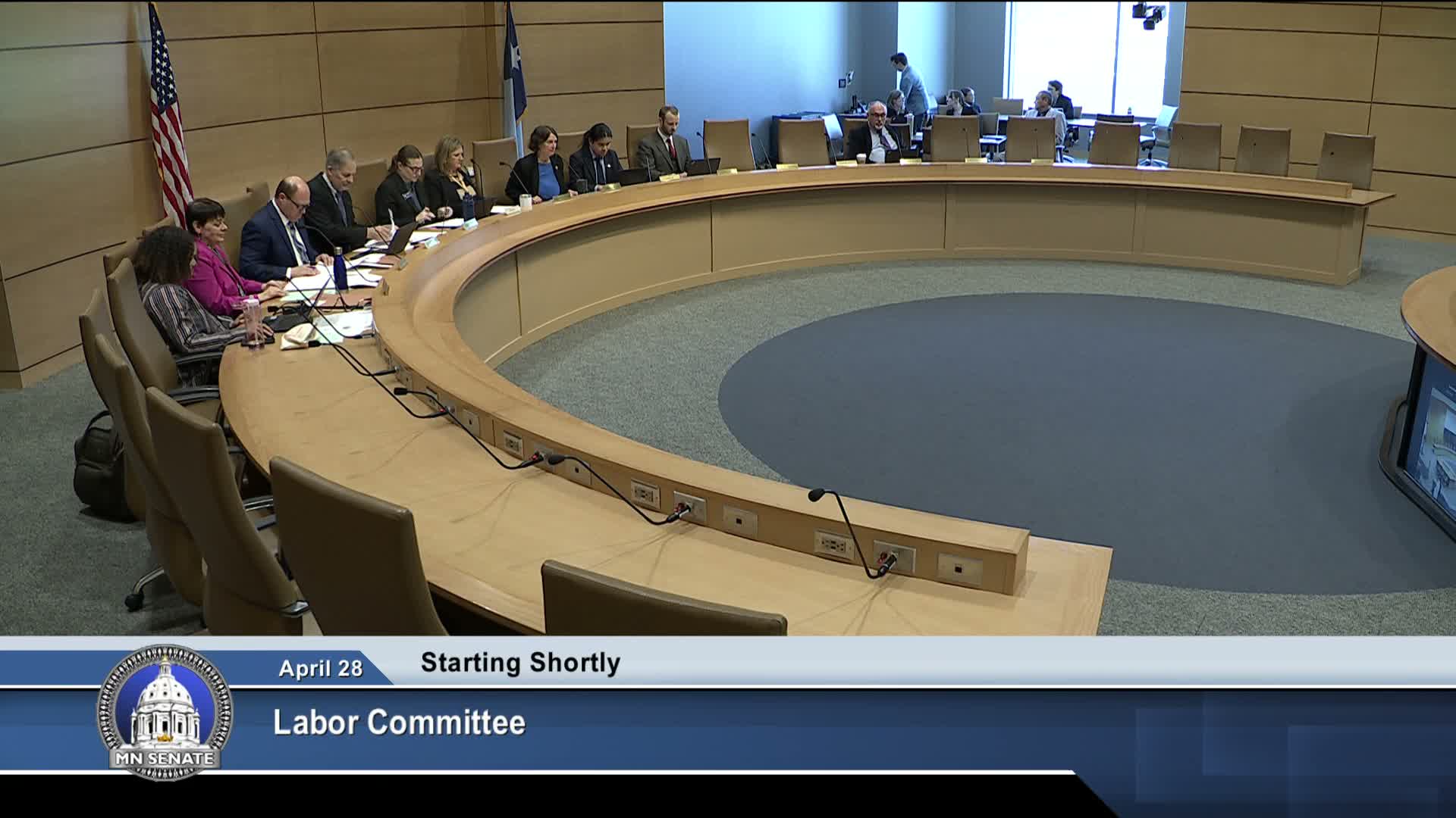 Senate committee adopts amendment to central payroll portal bill, but lays SF 4,745 over for more work