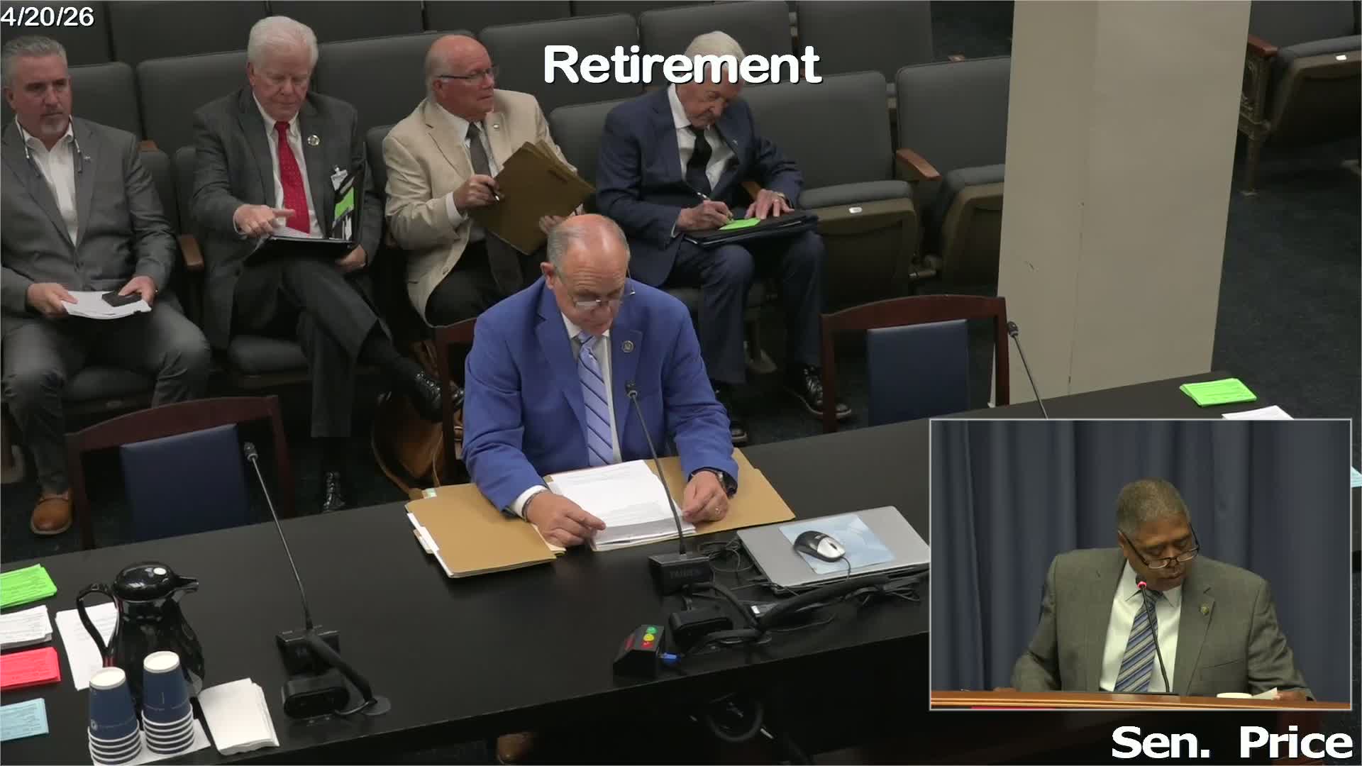 Senate Committee on Retirement advances four sheriff pension bills