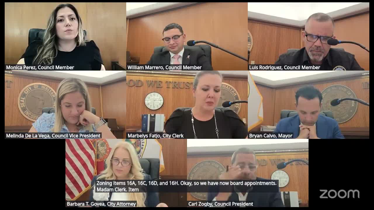 Hialeah council approves appointments, hikes lien-search fee and advances multiple zoning and variance requests