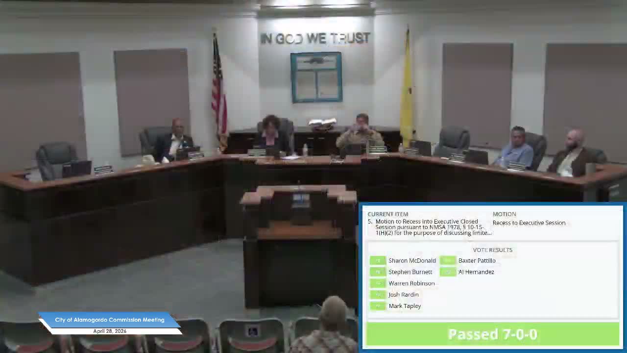 Alamogordo commission accepts settlement with Acting City Manager Stephanie Hernandez after closed session
