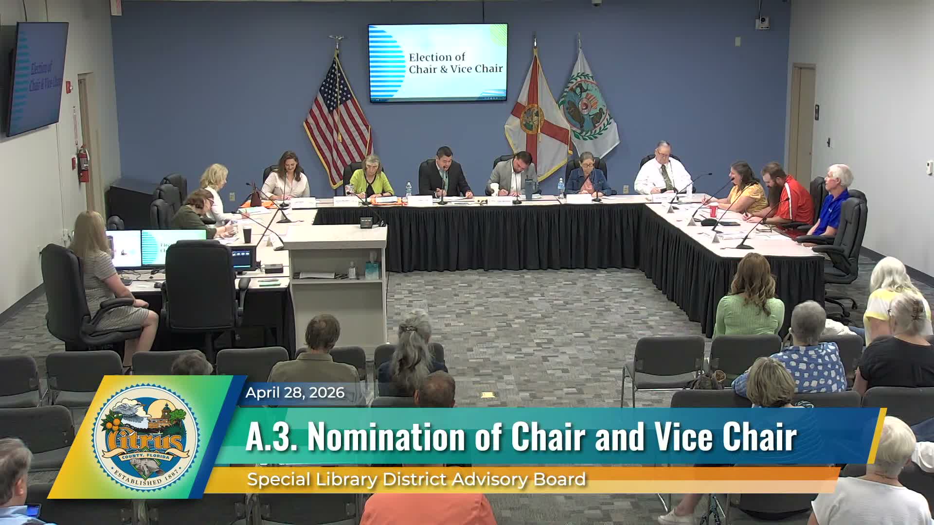 Justin Strickland elected chair as board authorizes $13,000 for Booked 2027 fundraiser