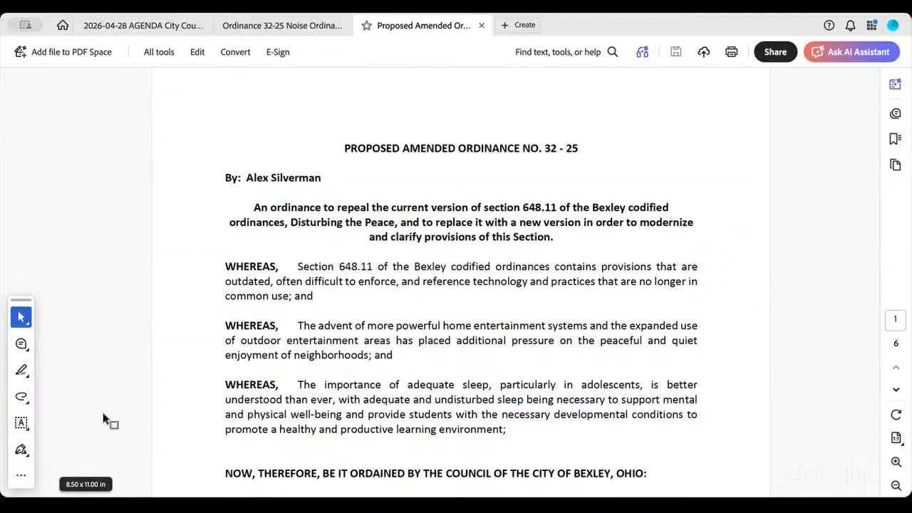 Council debates rewritten noise ordinance; police prefer reasonableness standard over decibel rules
