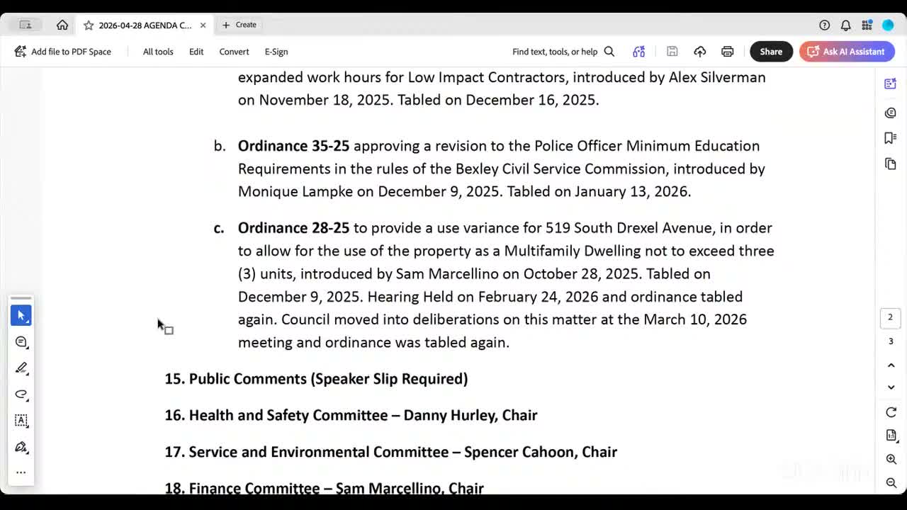 Council denies use variance for 519 South Drexel, finding applicant failed to prove needed criteria