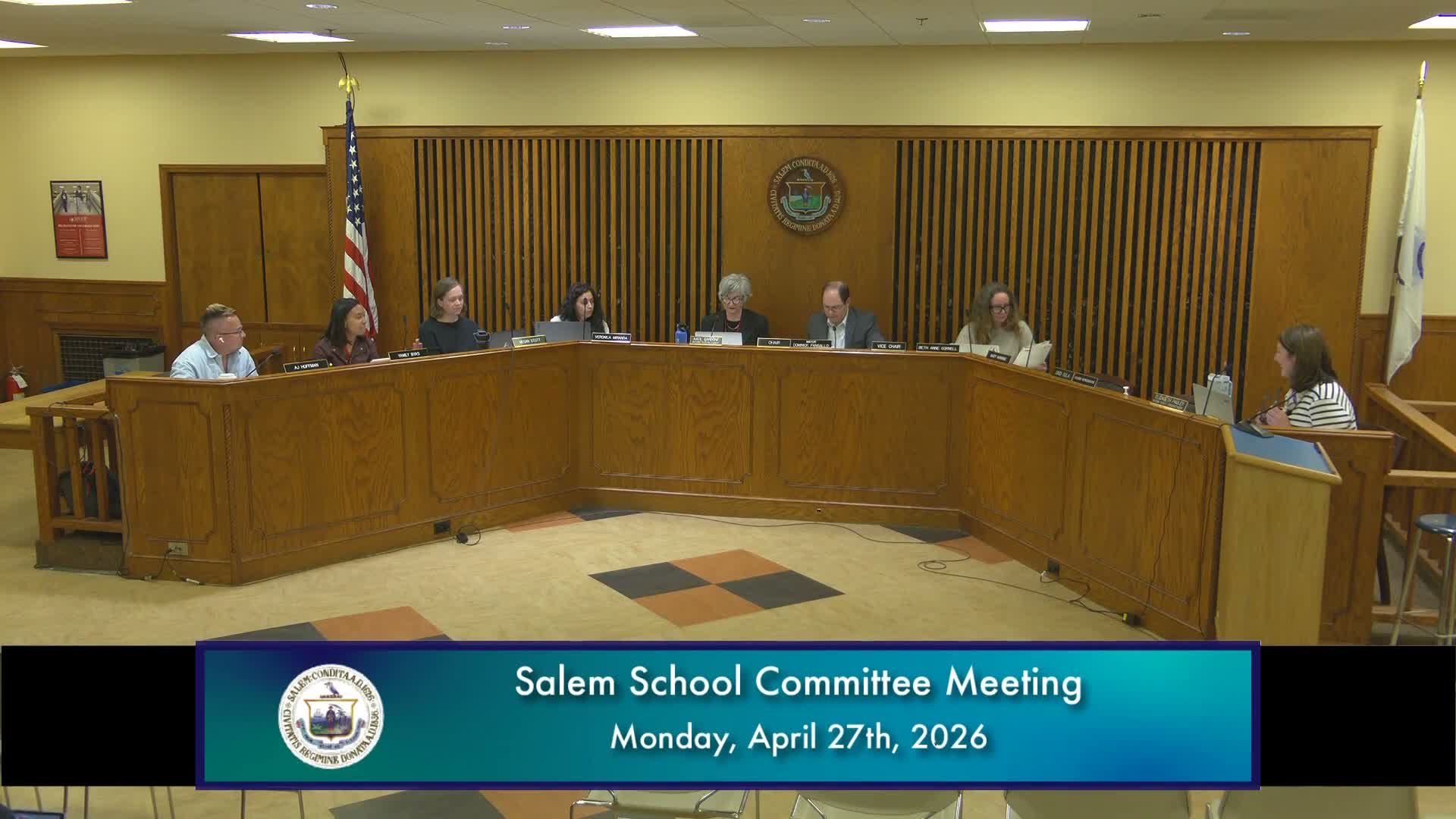Salem School Committee approves tree planting, personnel inclusions, transfers and declares food‑service van surplus