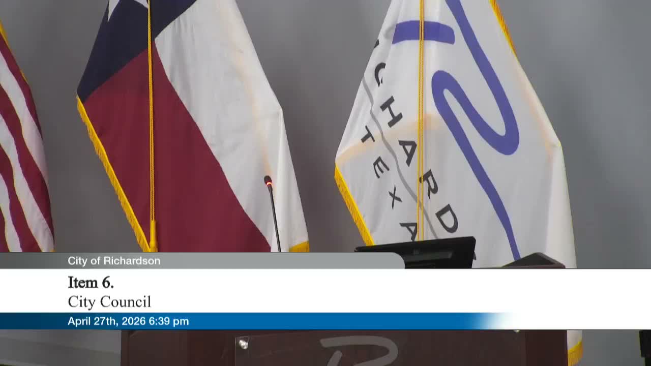 Richardson approves ordinances to authorize $60M‑plus 2026 bond and CO sales after competitive bids