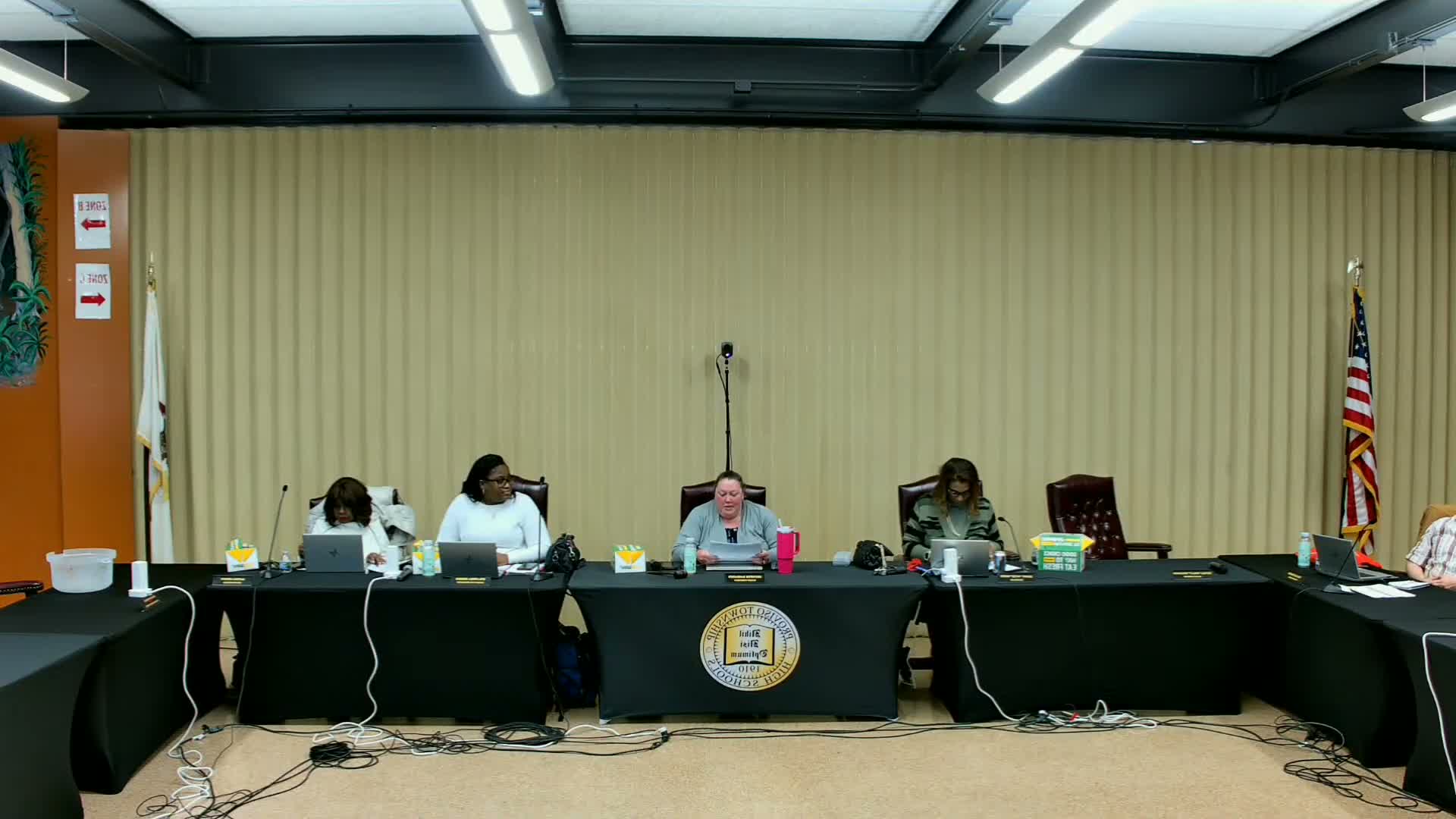 Board sustains reclassification and approves personnel report in roll-call votes