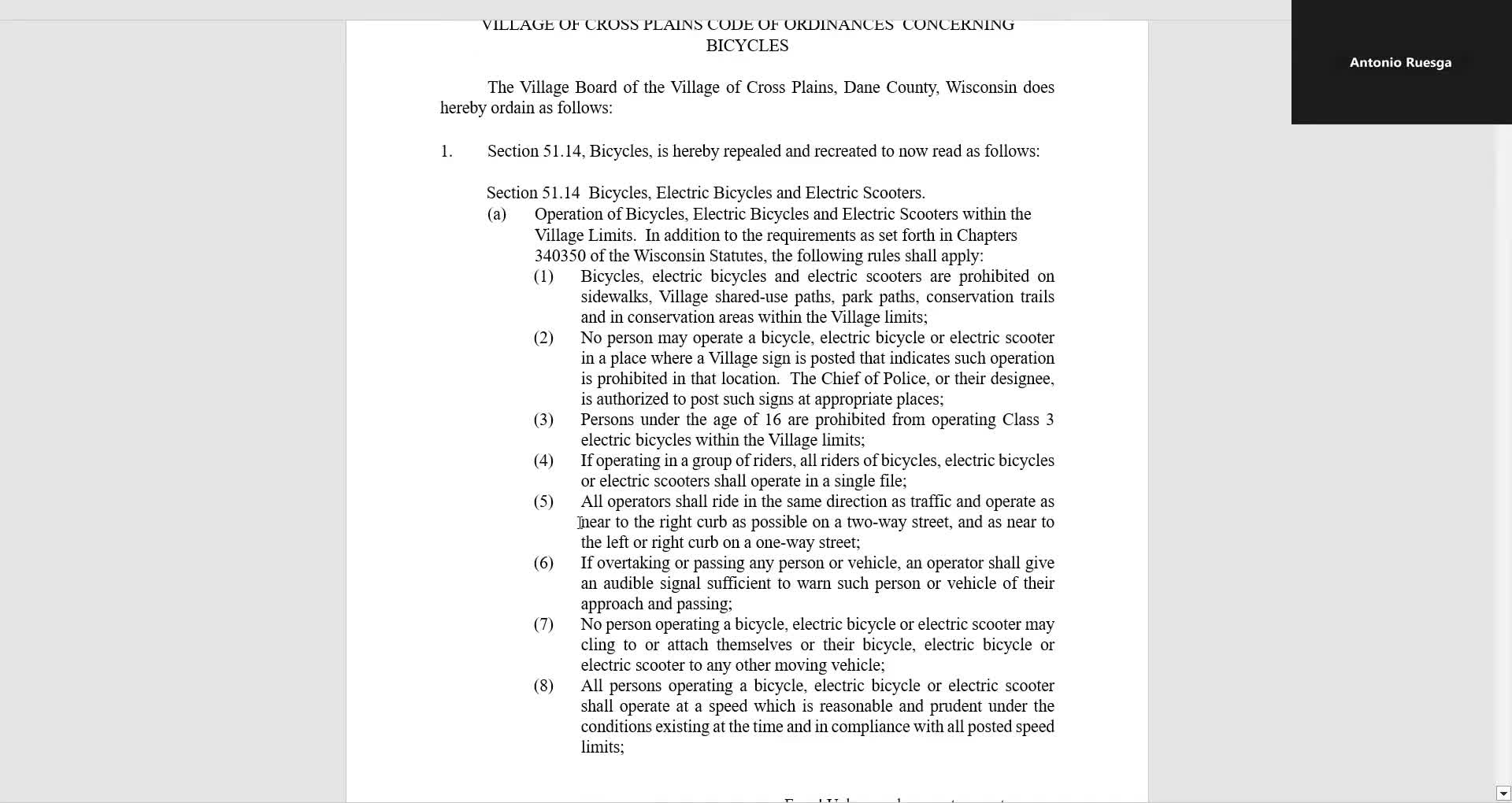 Committee proposes targeted changes to e‑bike and scooter rules, to send draft to Parks and Village Board