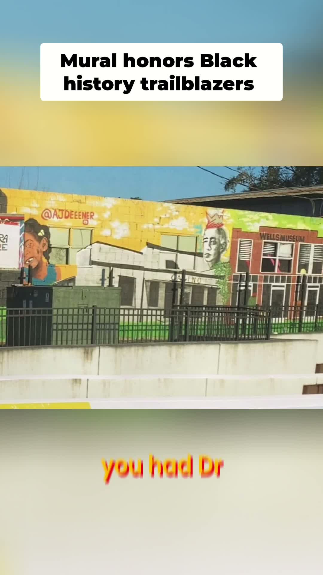 Presenter describes mural honoring Dr. Wells and Dr. Callahan near Orlando stadium