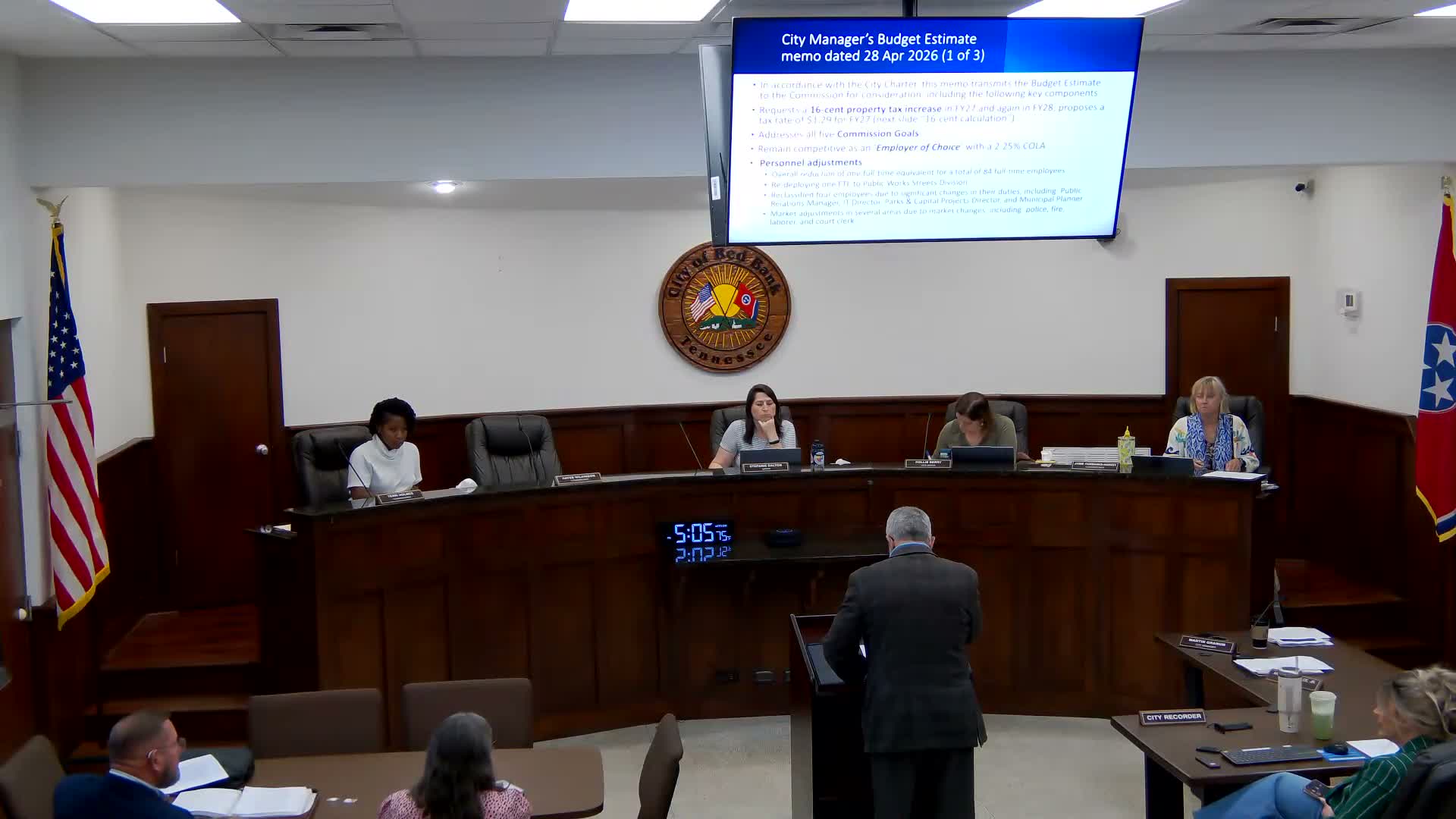 City manager proposes 16¢ property tax increase for FY27 as staged two-year plan