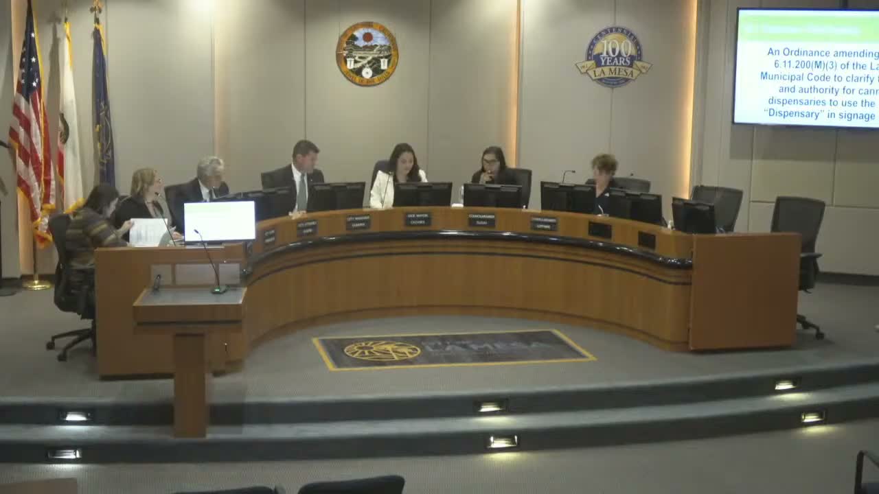 Council advances first reading to clarify cannabis dispensary signage