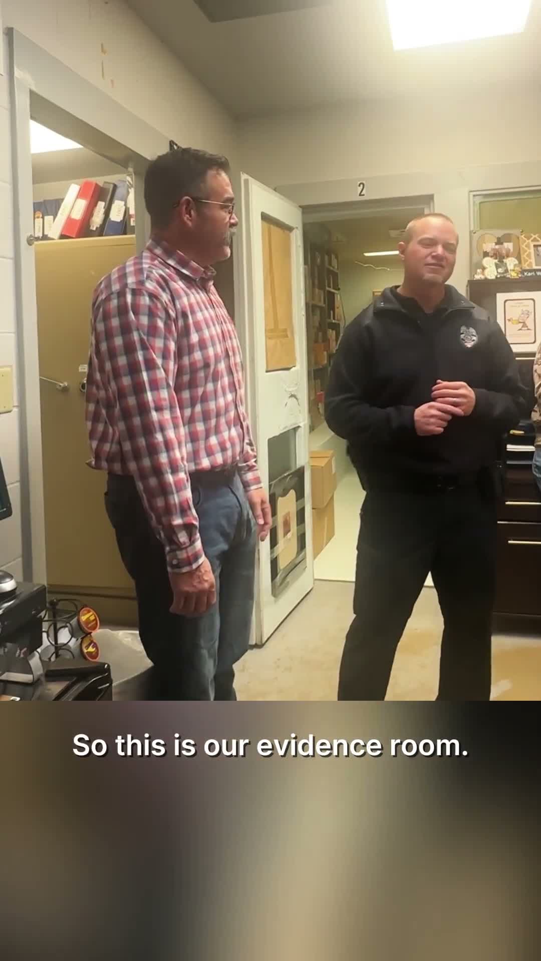 Agency official says converted-jail evidence room restricts access and preserves chain of custody