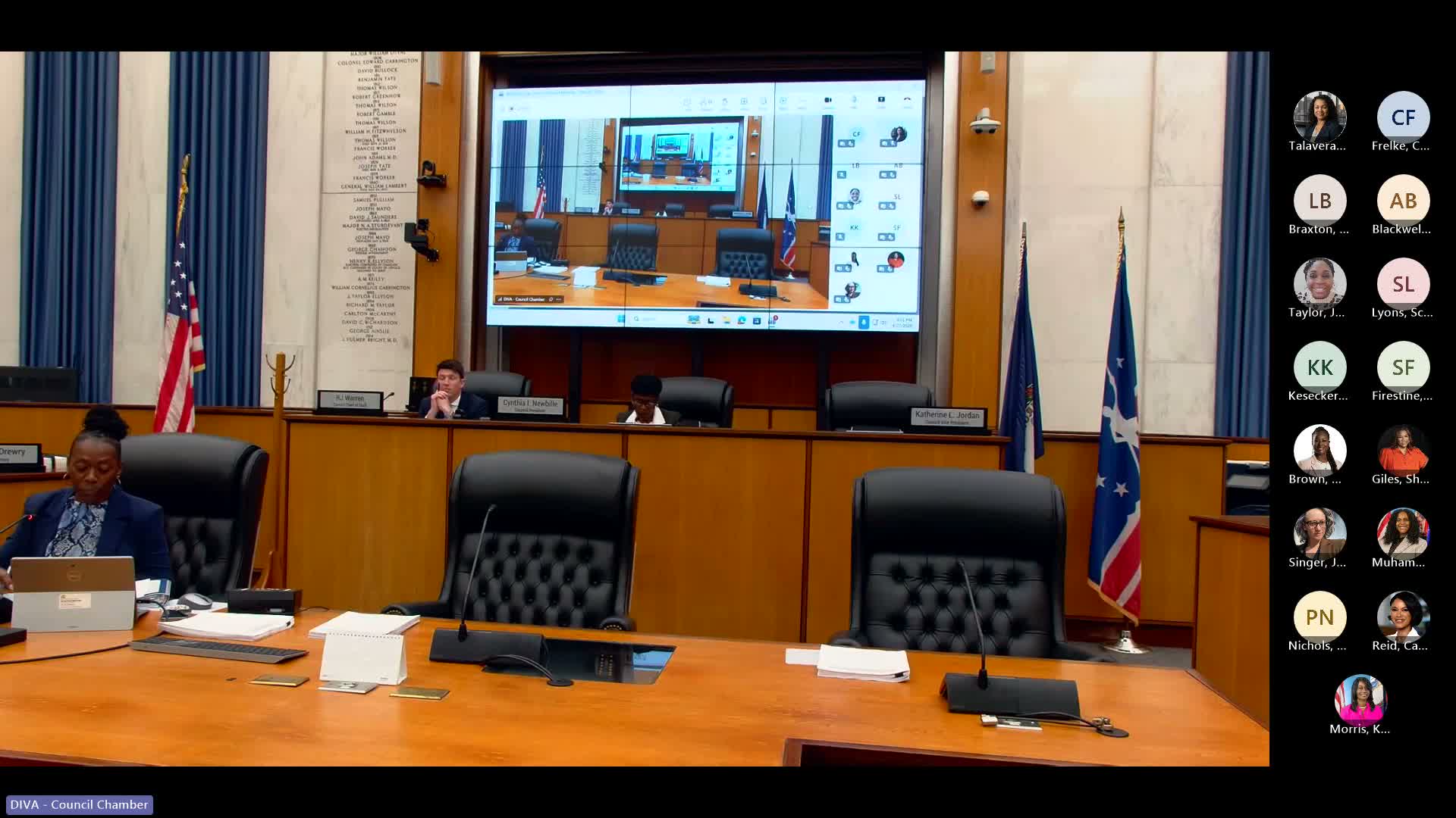 Richmond City Council reviews docket; clerk reports many ordinances and resolutions will be continued or retained
