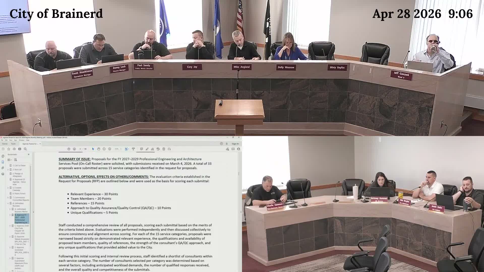 Commission approves FY27–29 professional engineering and architecture services pool