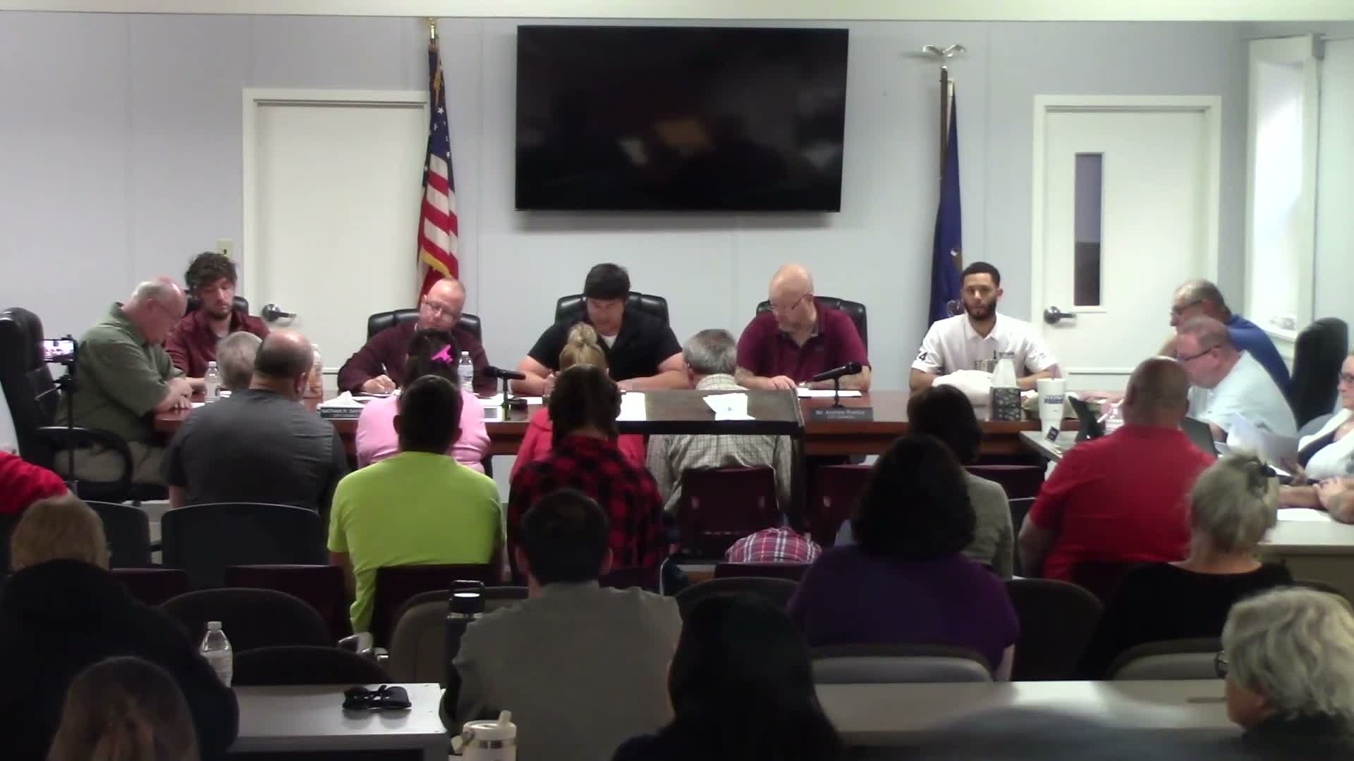 Sunbury council tables interim code supervisor contract and discusses grant-writer pay