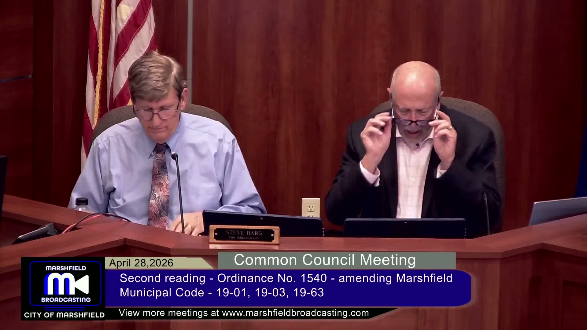 Marshfield council approves two ordinances, accepts $800,000 partial grant and makes multiple appointments