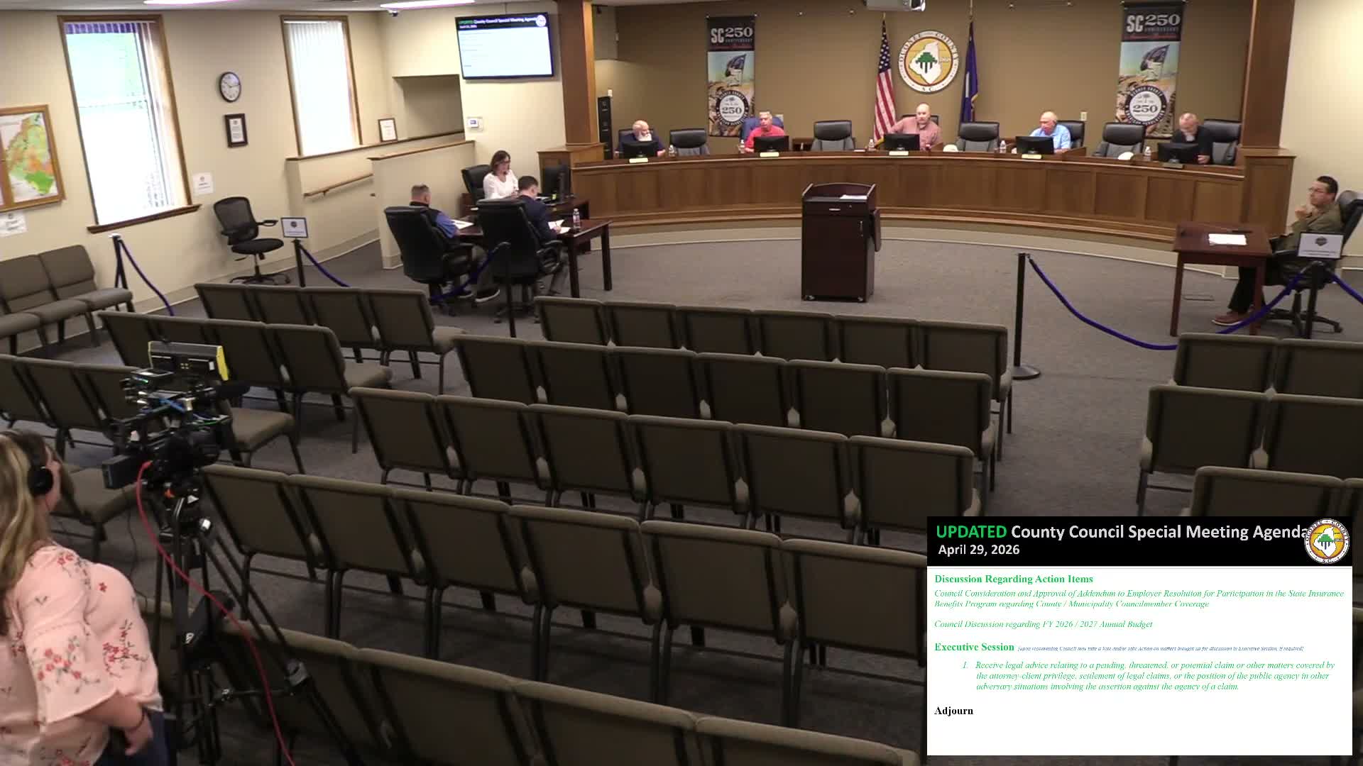 After executive session, Oconee County authorizes engagement with State Ethics Commission