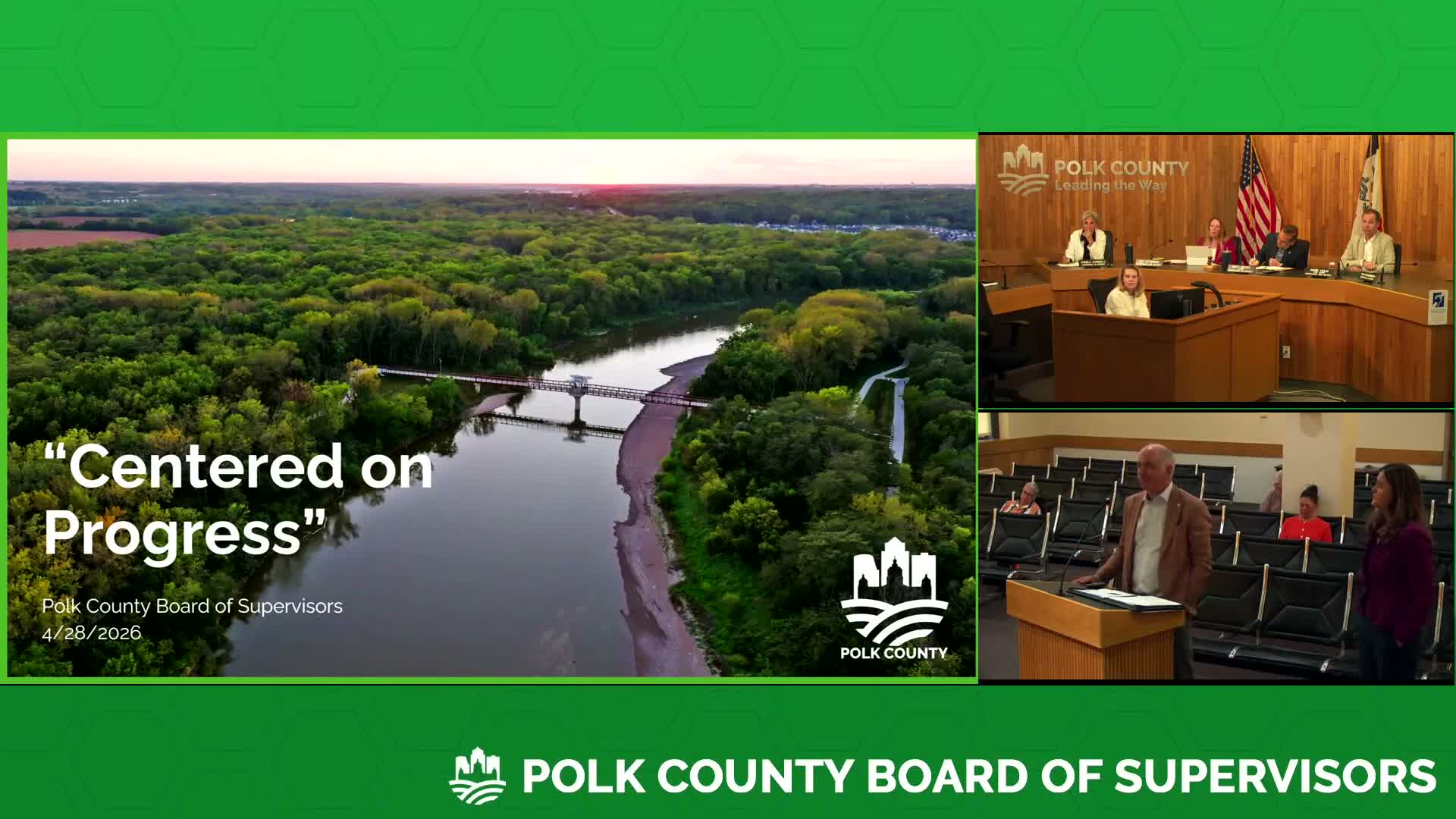 Polk County officials hear progress pitch for 'Centered on Progress' ad campaign; water-quality spot due in June