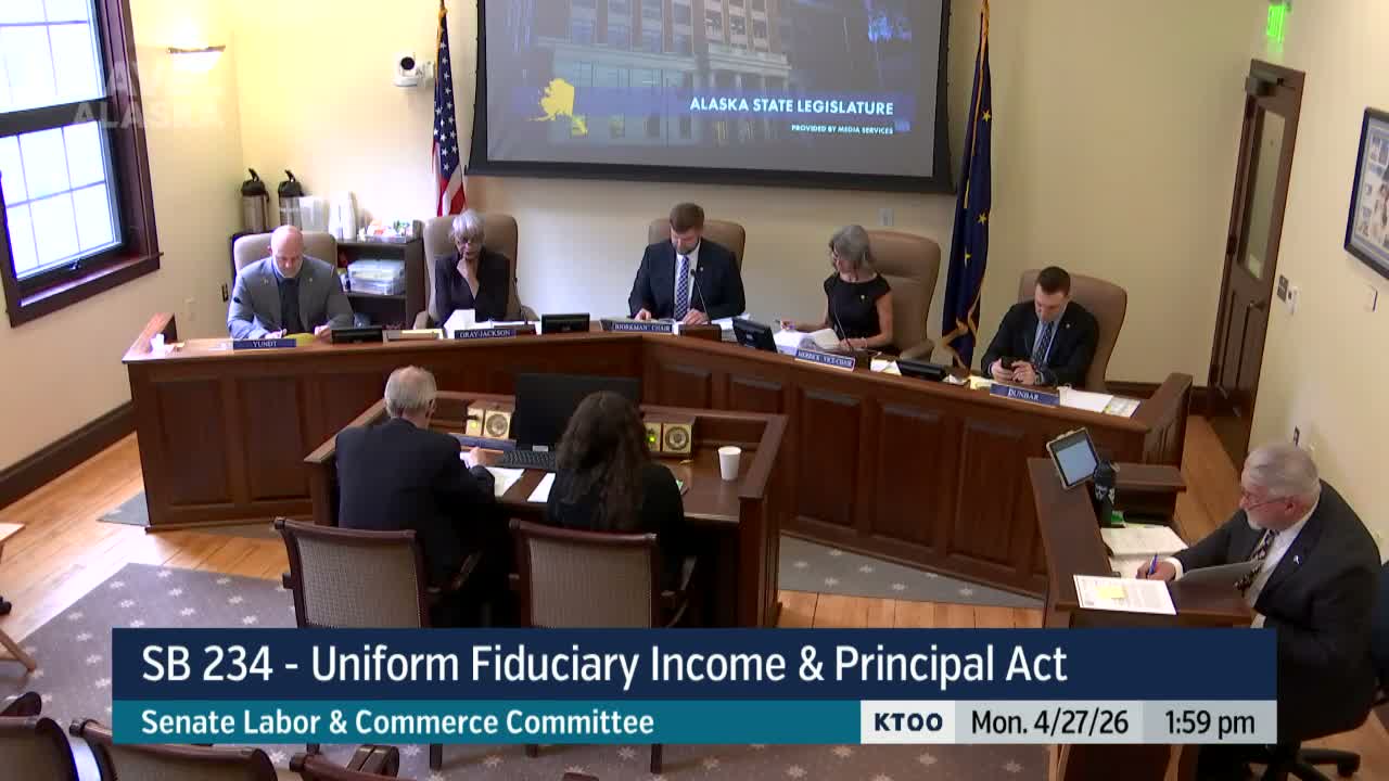Sen. Matt Klayman's bill to modernize Alaska trust law presented to Senate committee