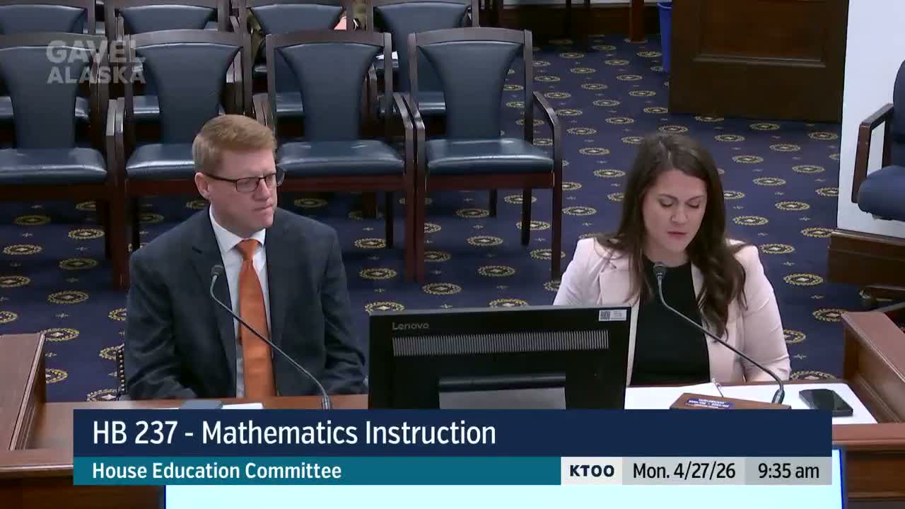 Proposal would require 60 minutes of daily math instruction, universal screening and improvement plans in Alaska schools