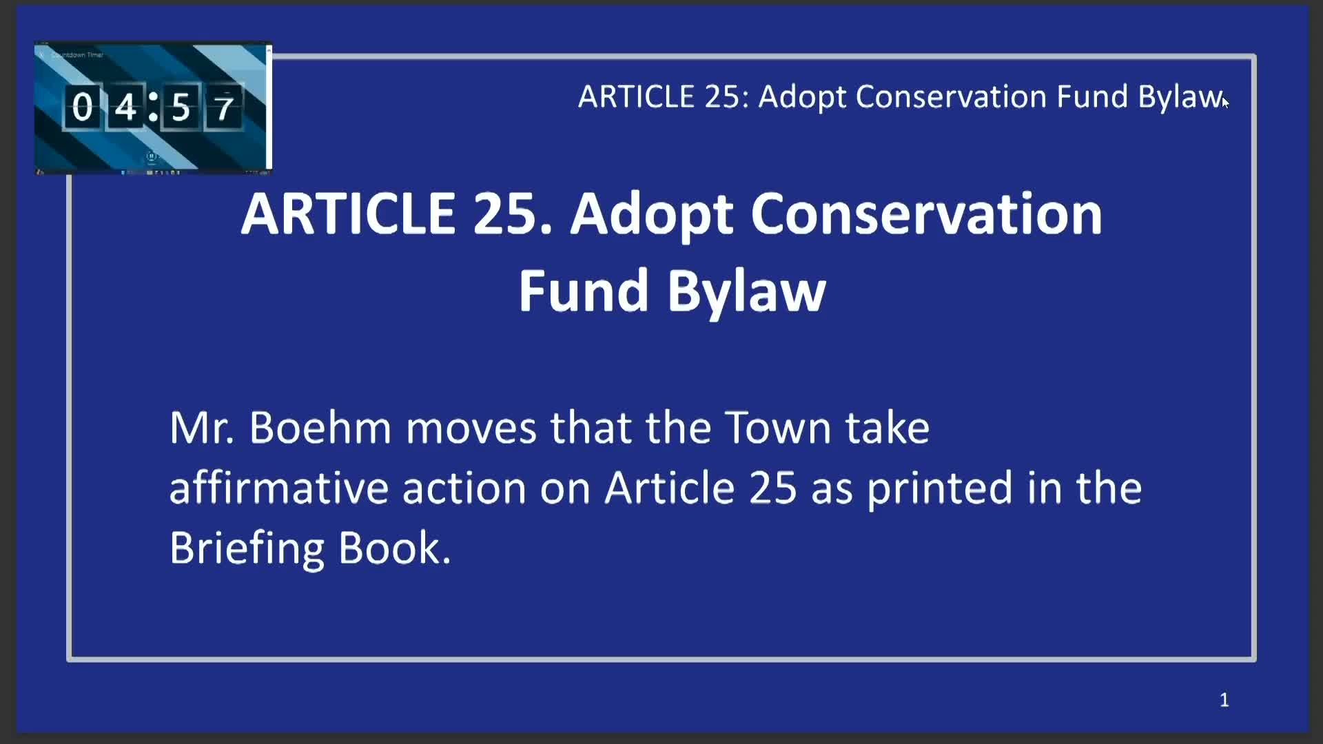 Concord adopts conservation fund bylaw to speed land-conservation responses