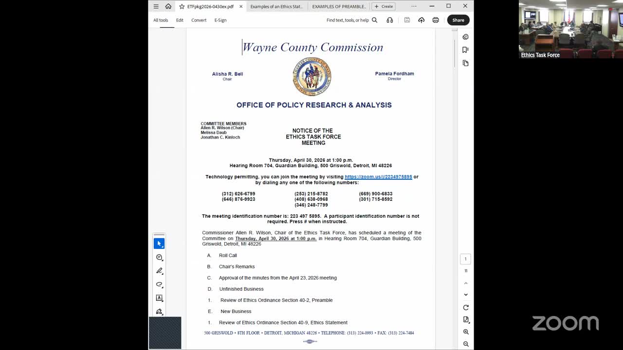Wayne County ethics task force launches ordinance rewrite, seeks written public input by May 23