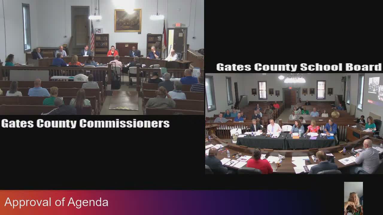 Gates County commissioners press school board for itemized budget savings and staffing details on $3.2M planning ask
