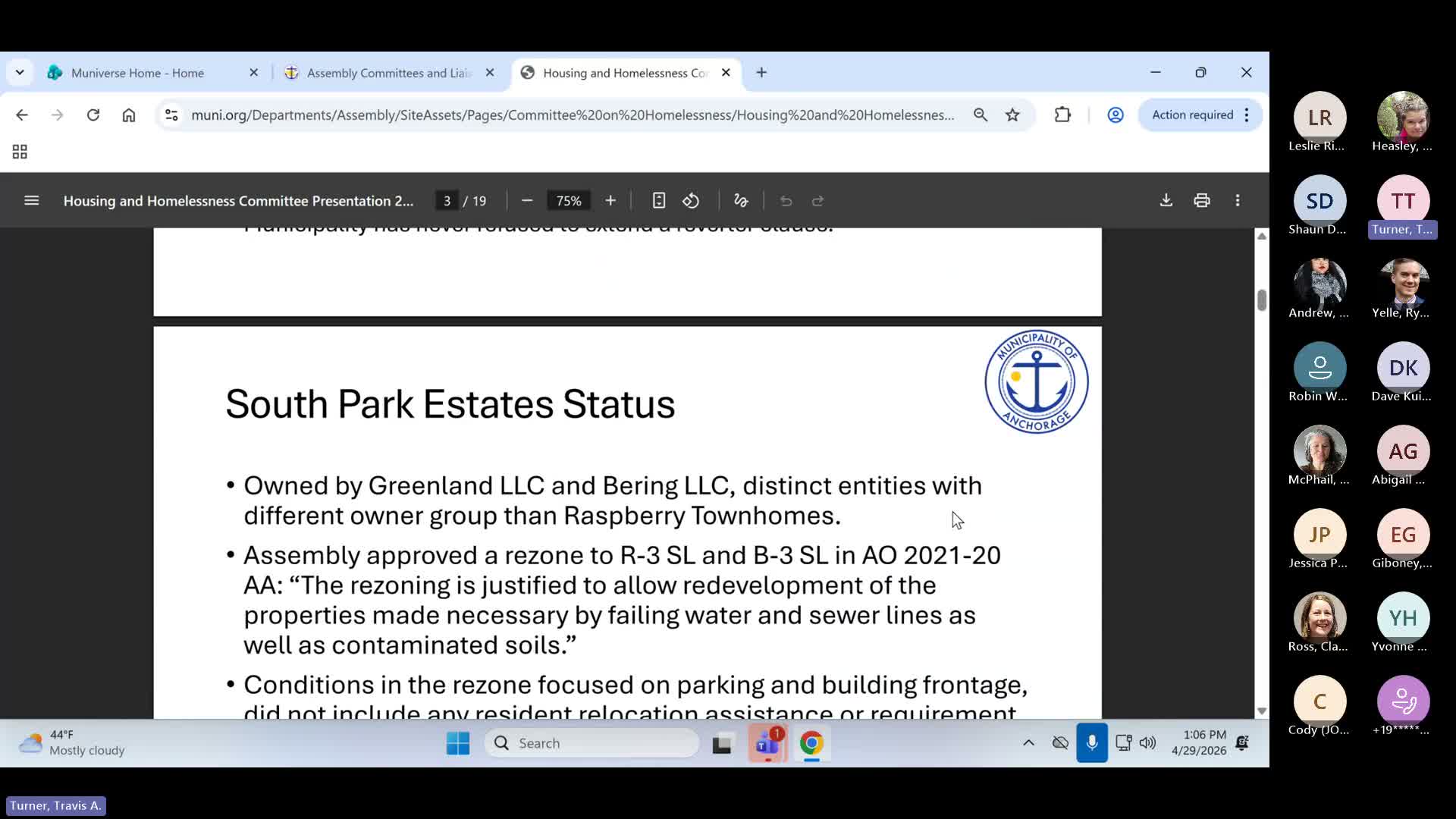 Anchorage staff propose resident-owned communities, modular cottages to help South Park Estates residents