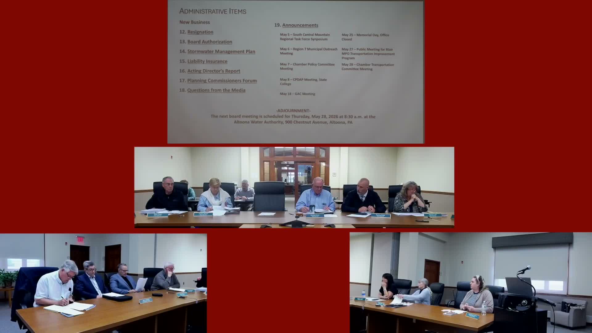 Blair County Planning Commission accepts executive director resignation and names interim; asks DCED for review