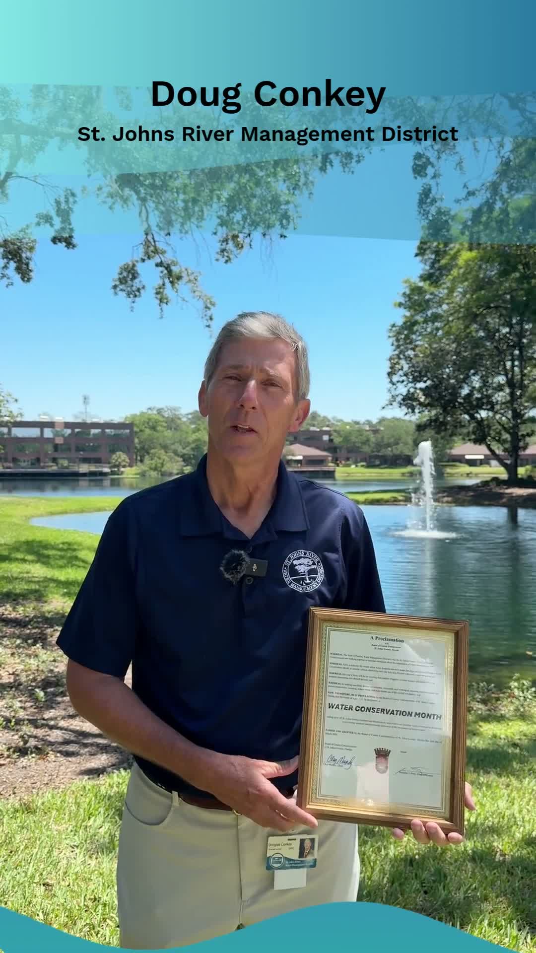 St. Johns County official proclaims water conservation, urges residents to "make every drop count"