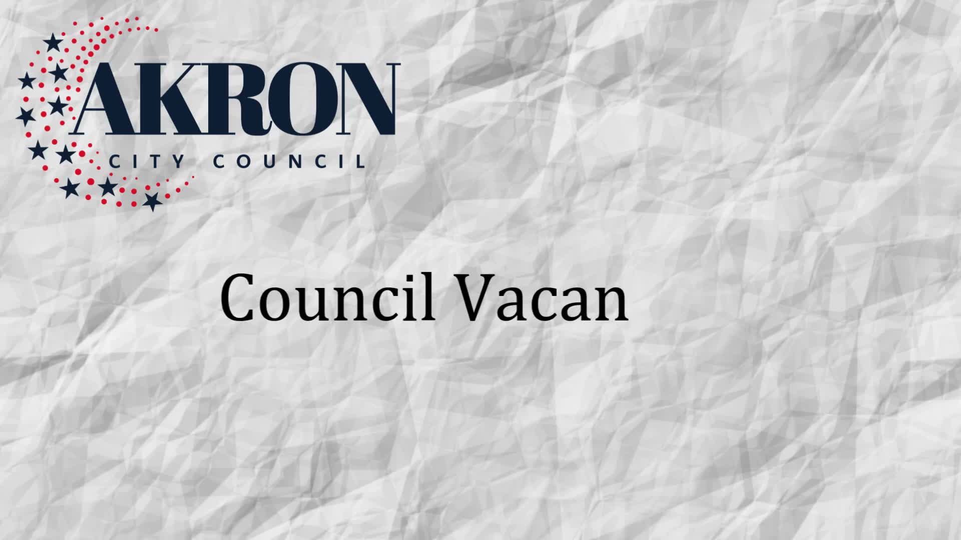 Staff member outlines council procedures for filling vacancies