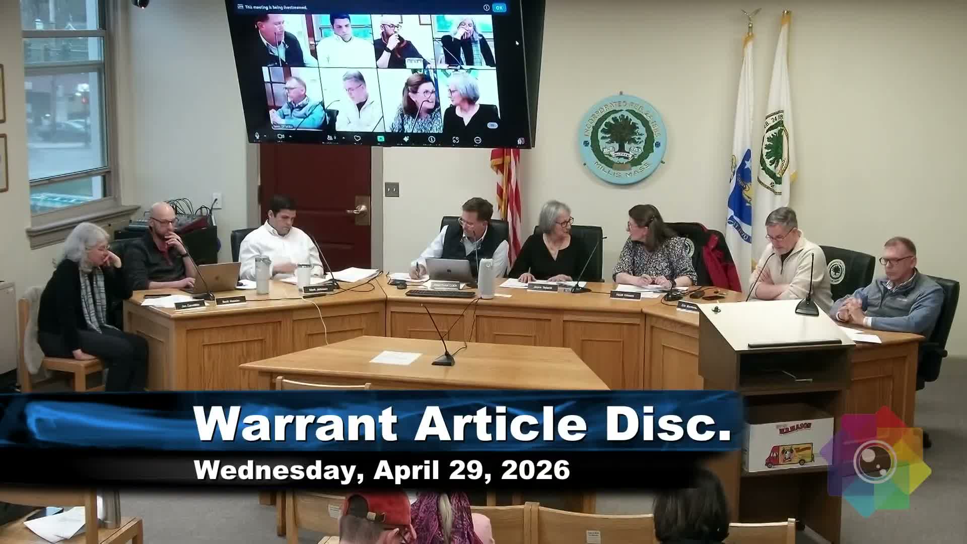 Millis officials present $1.29 million water‑meter replacement proposal; borrowing requires two‑thirds vote