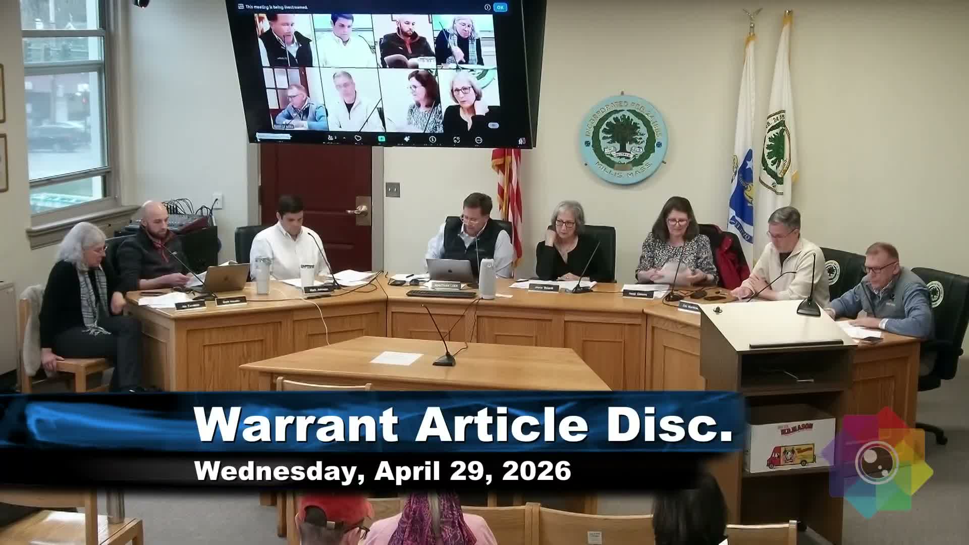 Millis Finance Committee rehearses Town Meeting warrant ahead of May 4; presents $48 million FY2027 budget and several capital and policy items