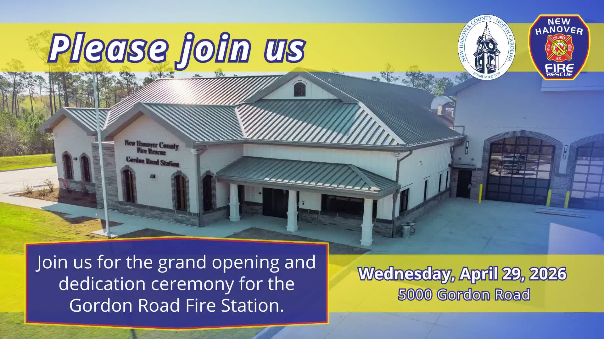 New Hanover County dedicates Gordon Road fire station, touts $12.5 million investment in public safety