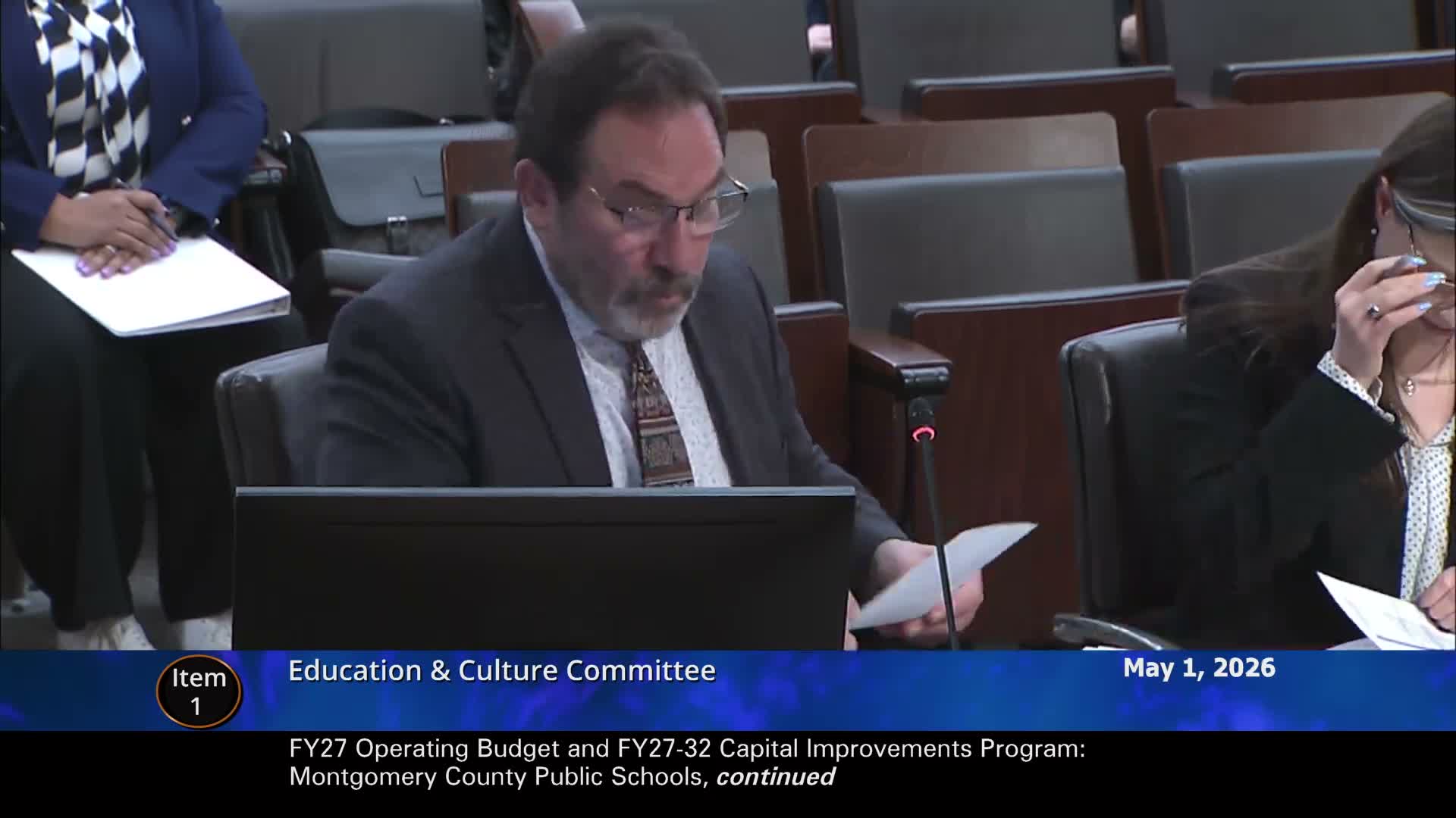 Education committee places $179M for MCPS on reconciliation list, issues 2–1 advisory to treat $149M as funding floor