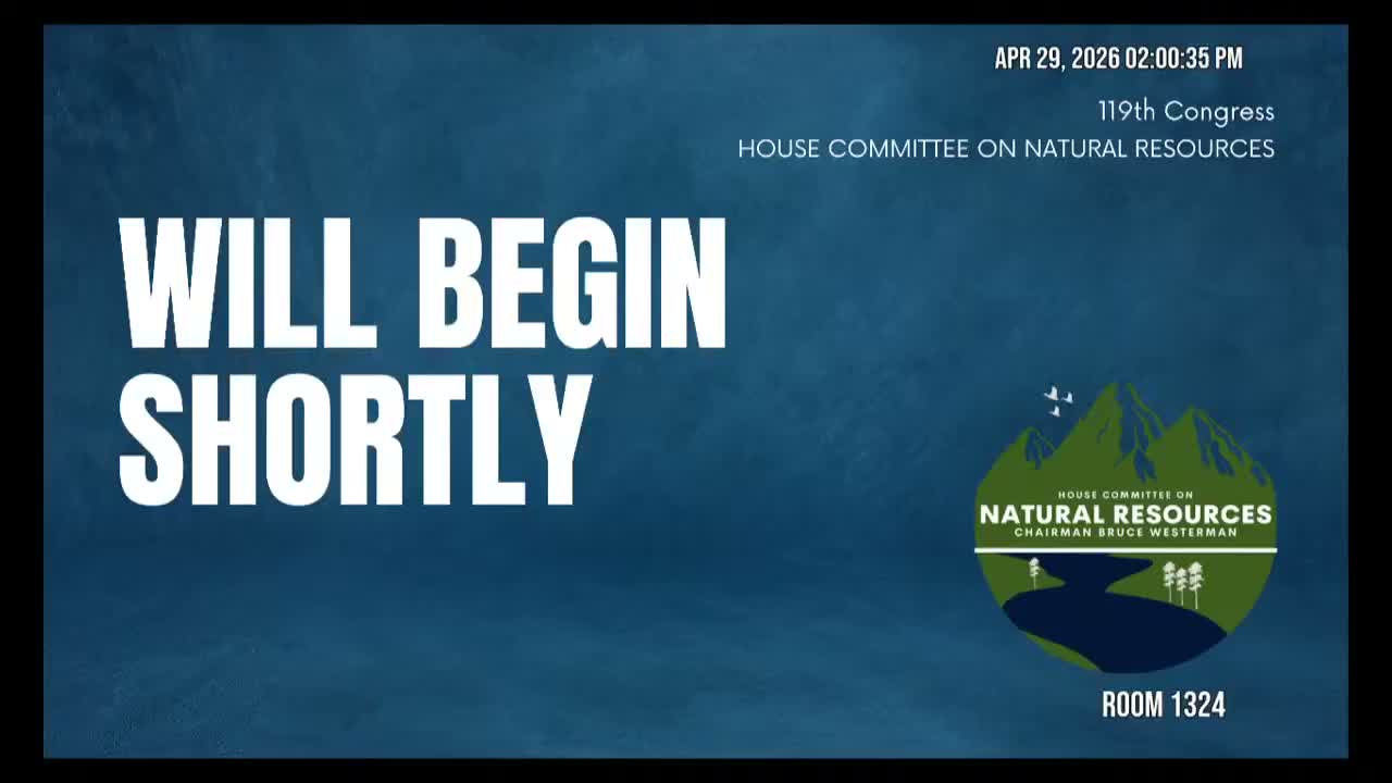 Subcommittee opens legislative hearing on regional water projects and consultations