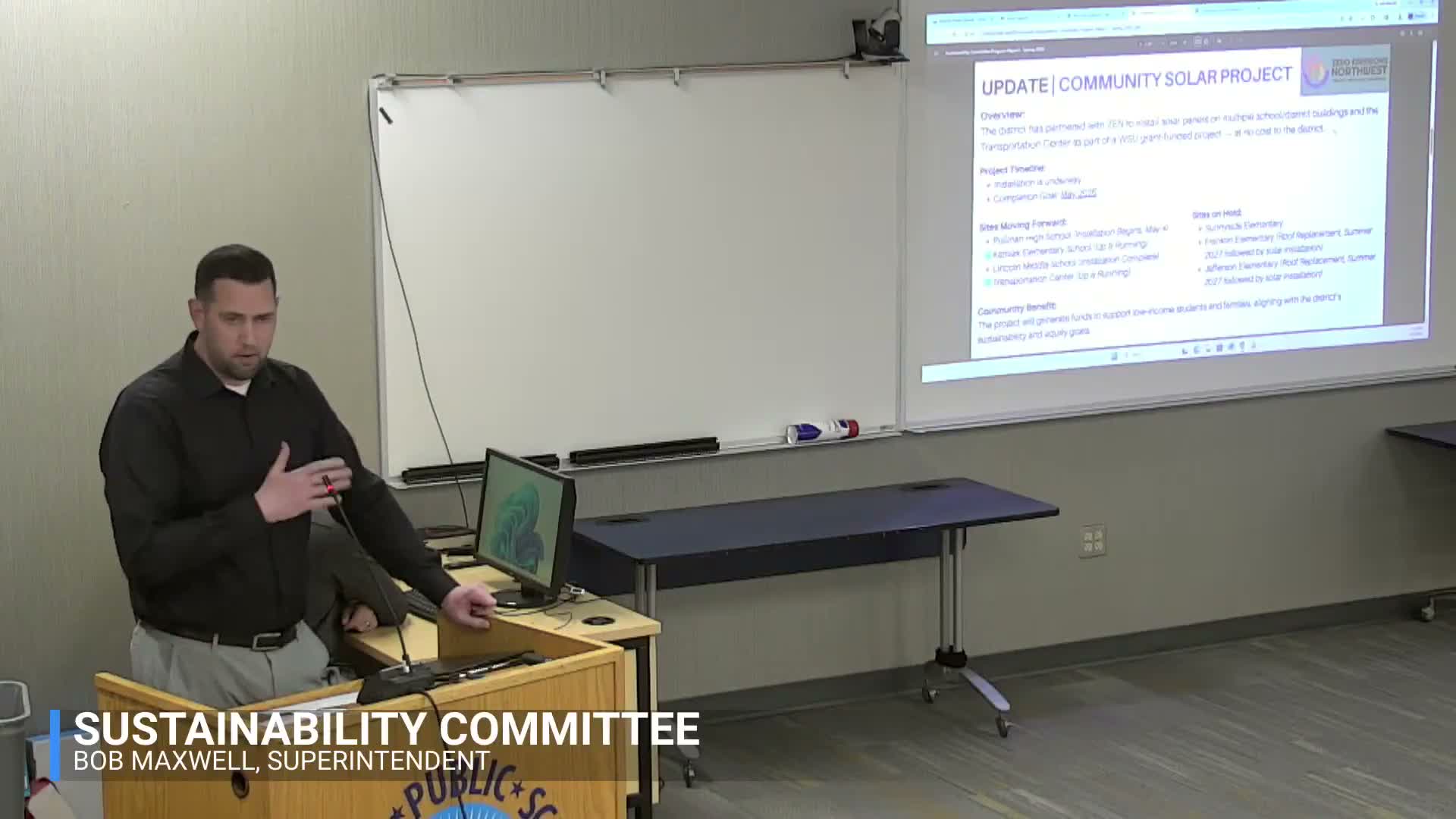Pullman district says solar arrays now producing; committee projects student funds and multi-million-dollar lifecycle savings