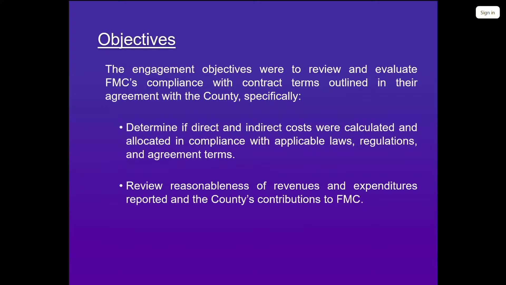 County audit flags FMC procurement, vendor disclosures and contract controls