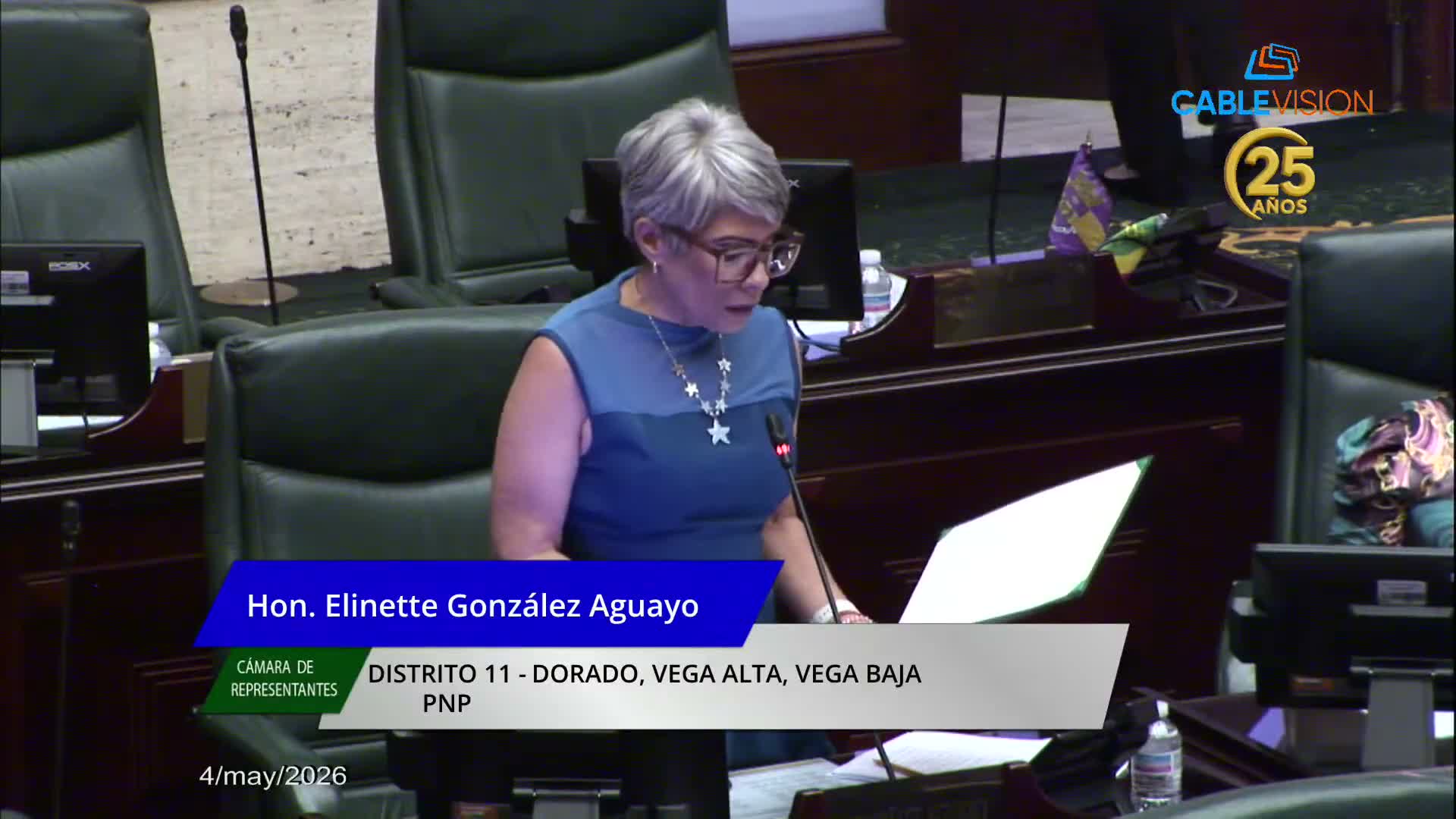 Representative Lineth González honors Radio Atenas; House members pay tribute to former Juncos mayor César Torres