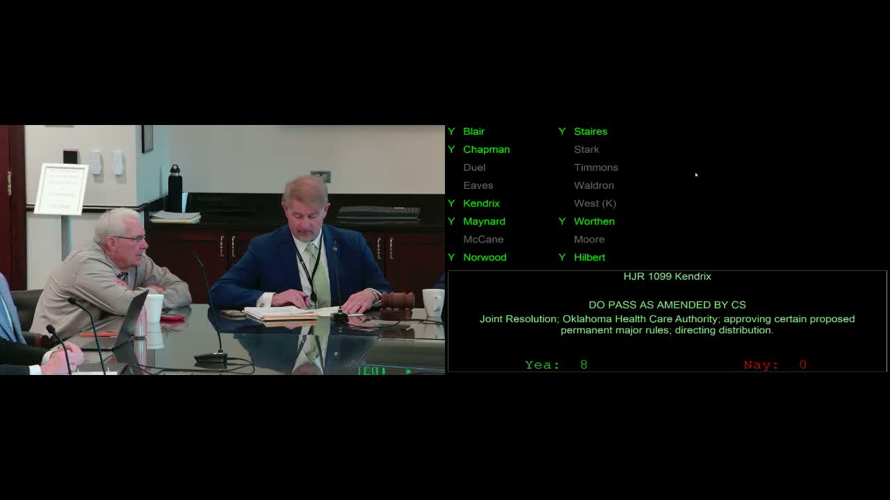 Committee approves three rule-related resolutions, including medical marijuana and OHCA rules