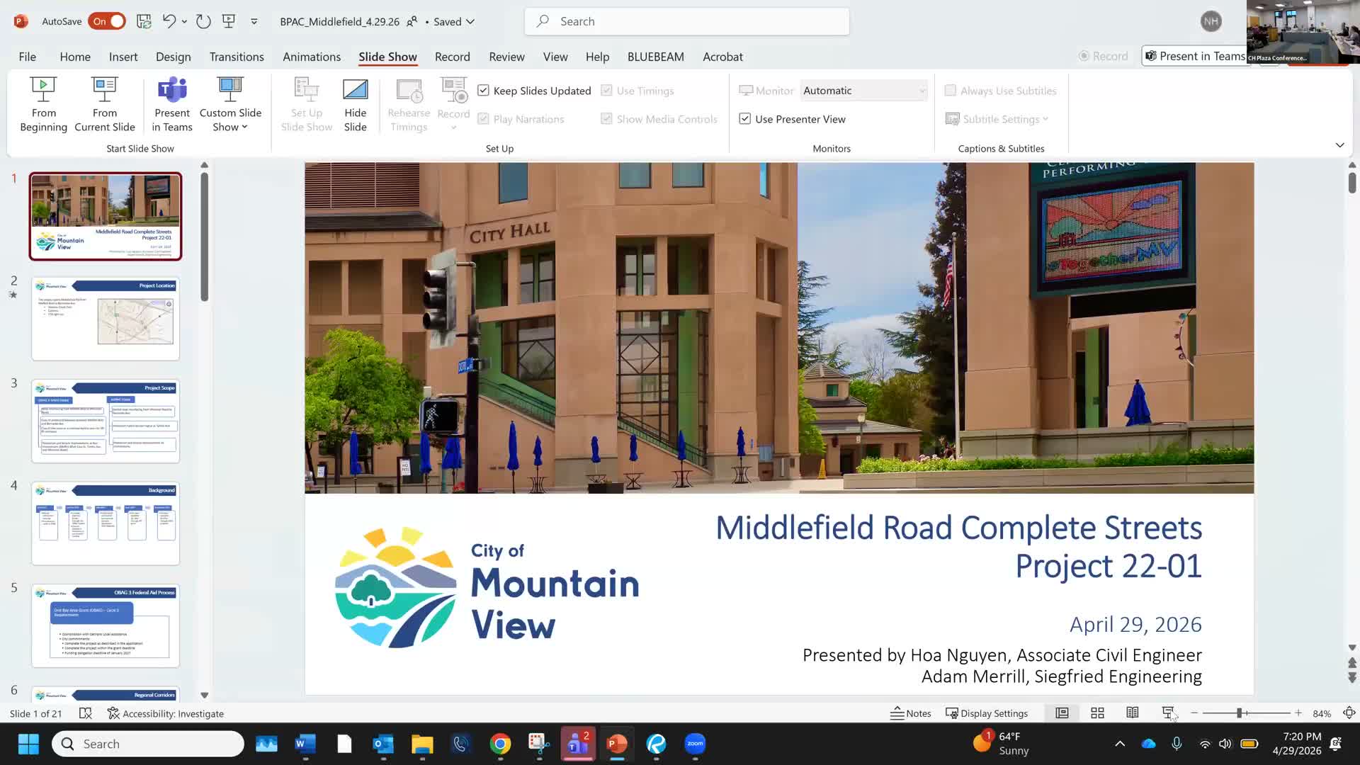 Staff advises against full Middlefield Road 'road diet' after traffic study; residents press for permanent protected bike lanes