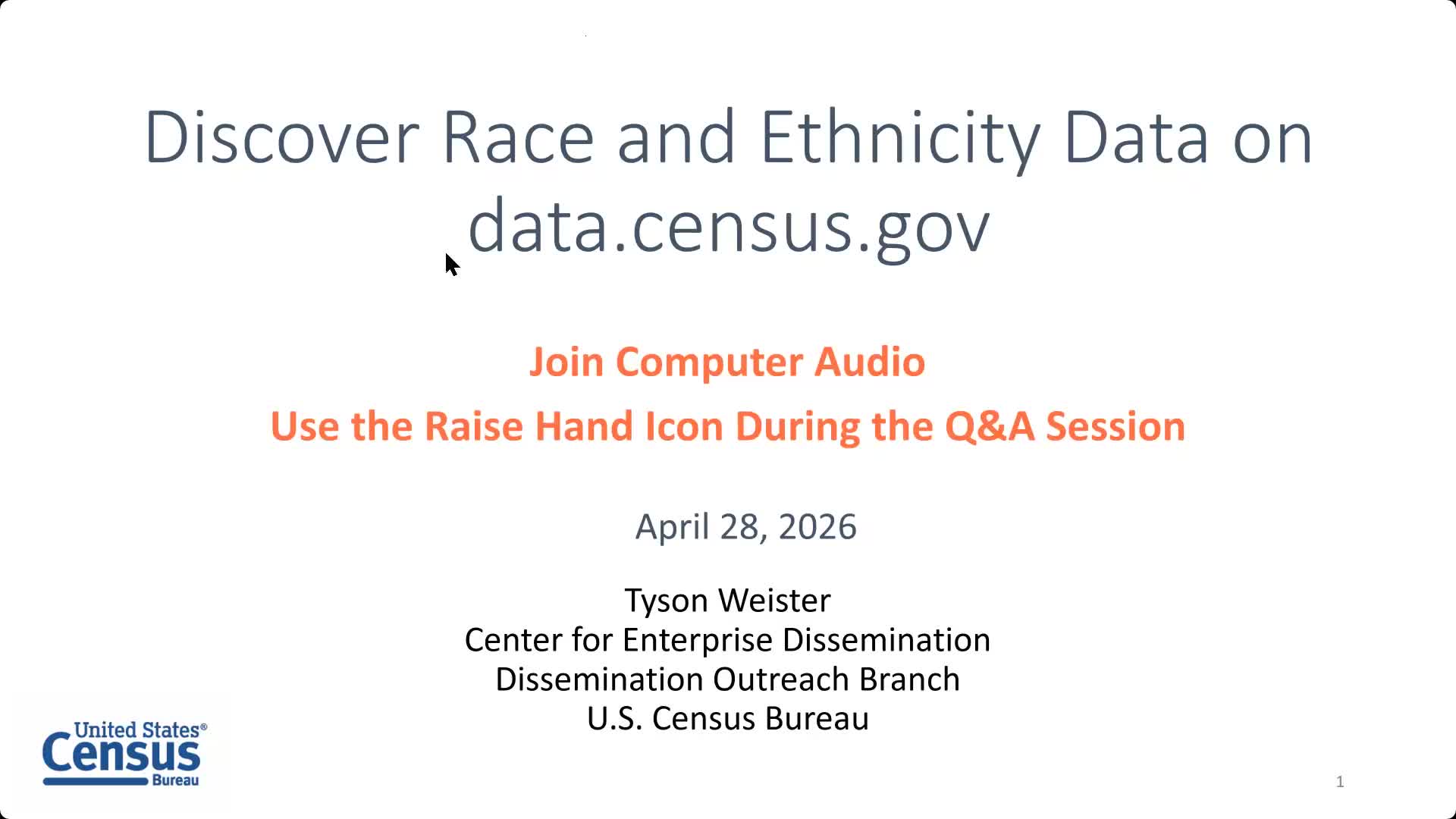 How to find and interpret race and ethnicity data on data.census.gov, Census presenters say