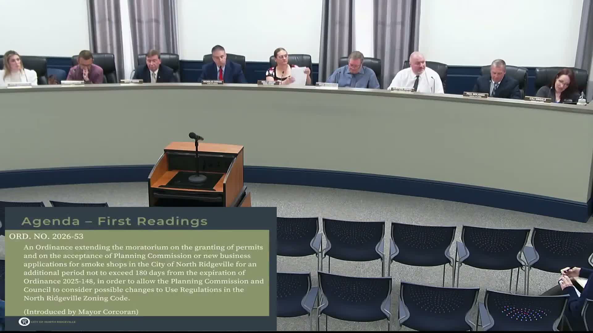 North Ridgeville council adopts moratorium extension, appropriations amendment and code updates