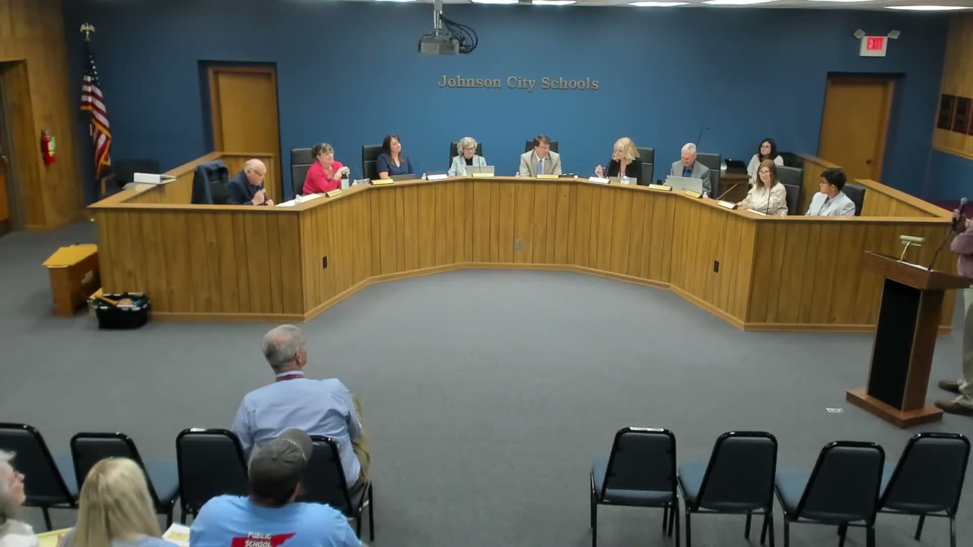 Johnson City Schools board approves using contingency and liquidated damages for central office foyer improvements; several routine items passed