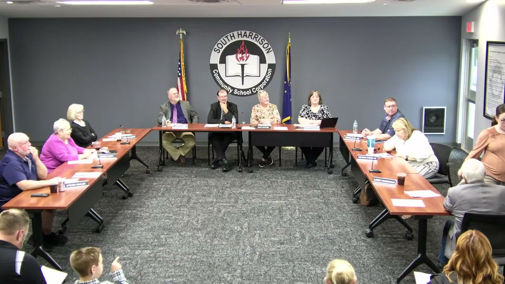Students and education‑pathway participants highlighted at South Harrison board meeting