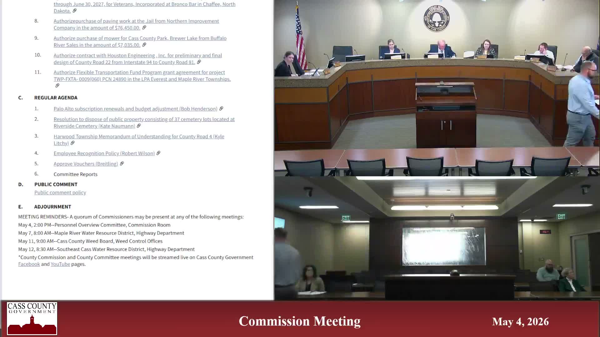 Cass County staff present draft employee recognition policy; commission to consider June 1