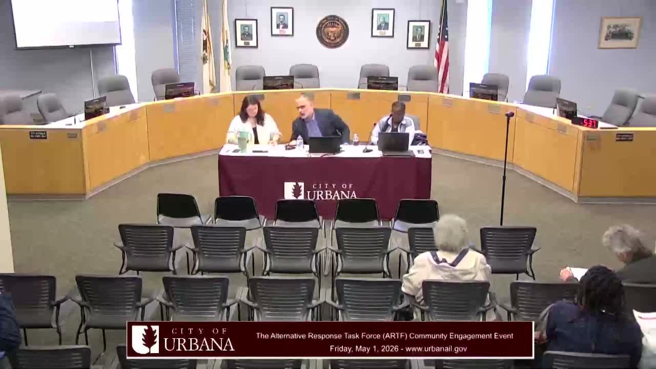Urbana holds community session on alternative response; residents press for funding, equity and coordination