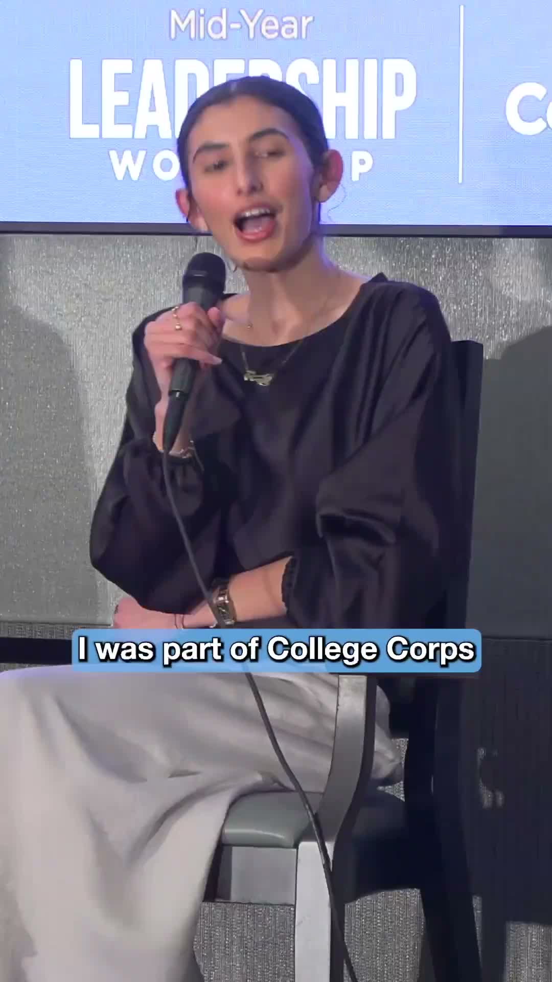 Presenter urges College Corps participants to highlight 450-hour service and network