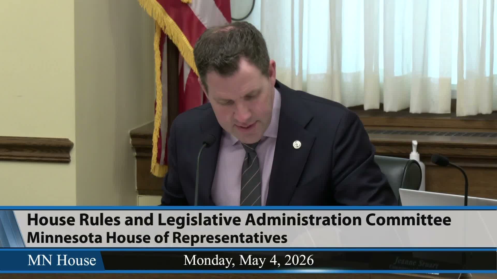 Rules committee adopts May 6 calendar despite objection to security bill scope and cost