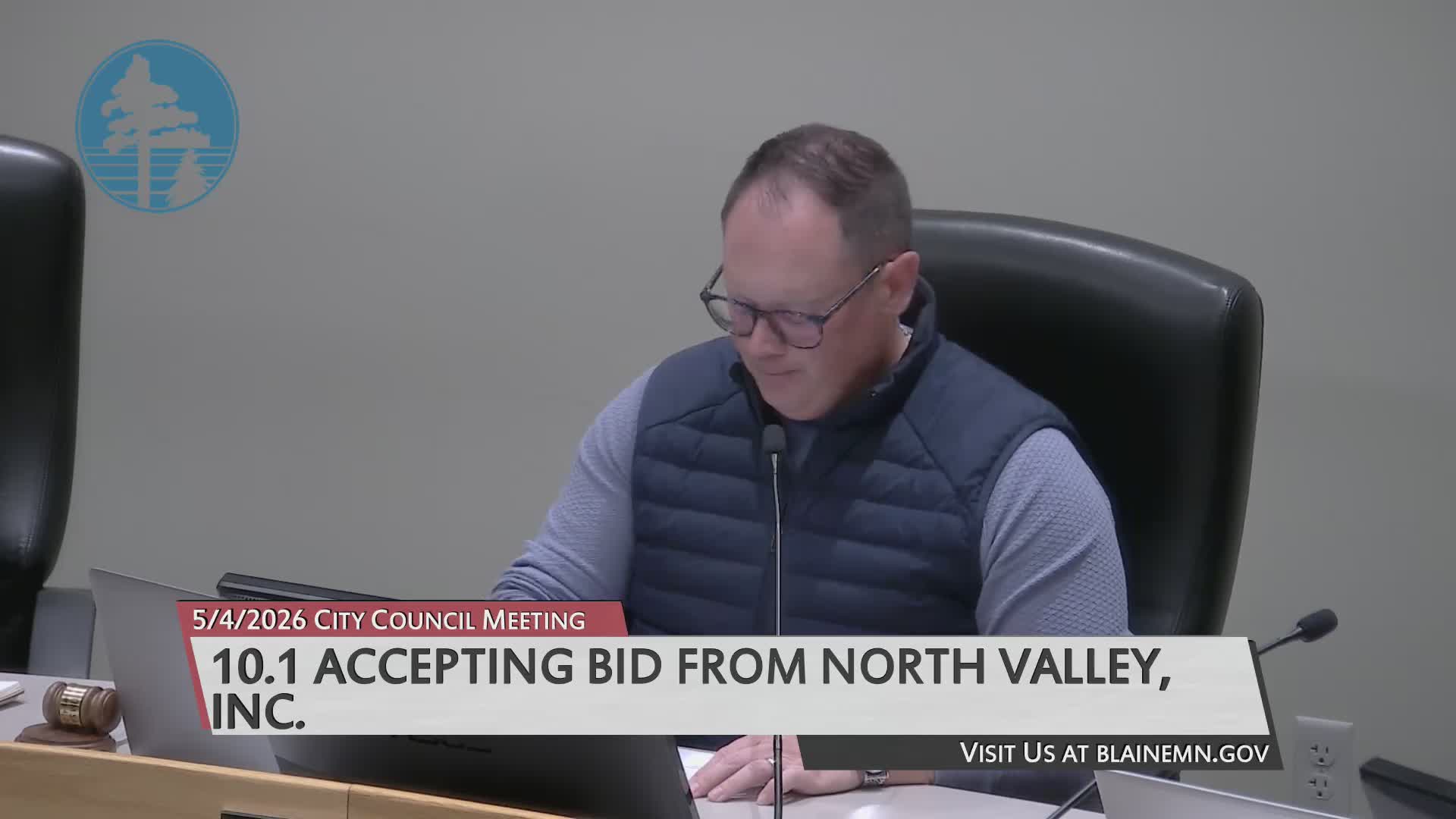 Blaine awards Jackson/126 reconstruction contract to low bidder; council approves 10% contingency